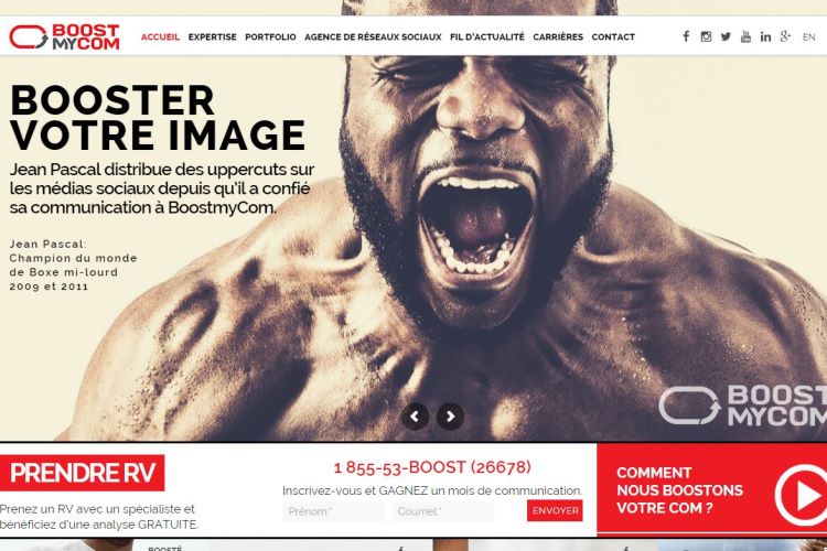 Conception Web pour BoostMyCom